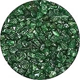 Green Aventurine Pre Drilled Crystal Crushed Chips Beads for Bracelets Making, DIY Handmade Natural Healing Crystals (25 Inch Strand)