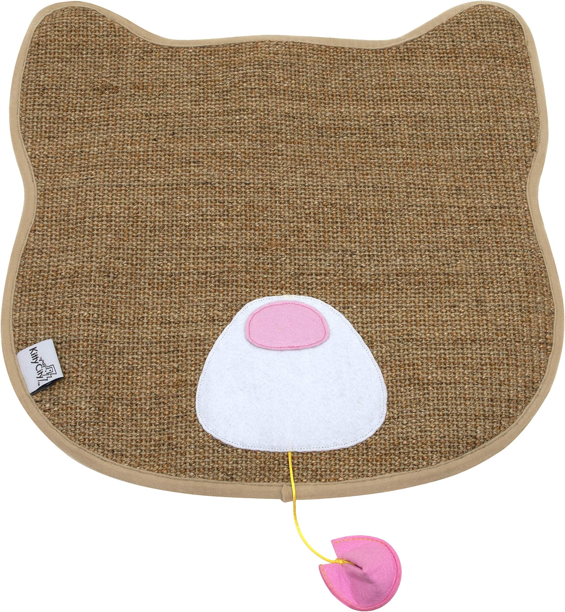 Kitty City Crazy Premium Heavy Duty Catnip Sisal Scratch Pad, Natural Cat Training Scratch Play Pad