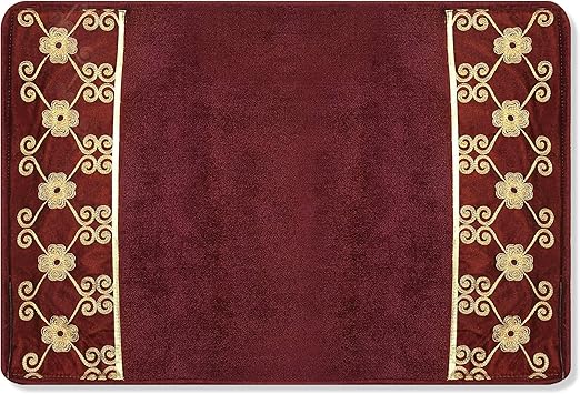 Amazon Com Popular Bath Bath Rug Vlegant Rosa Collection Burgundy Gold Home Kitchen