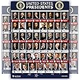 All Presidents of the united states Of America poster (15x20 in) COLOR PHOTOS chart LAMINATED Classroom school decoration learning history usa 2025 with 47th 2nd Term 15x20
