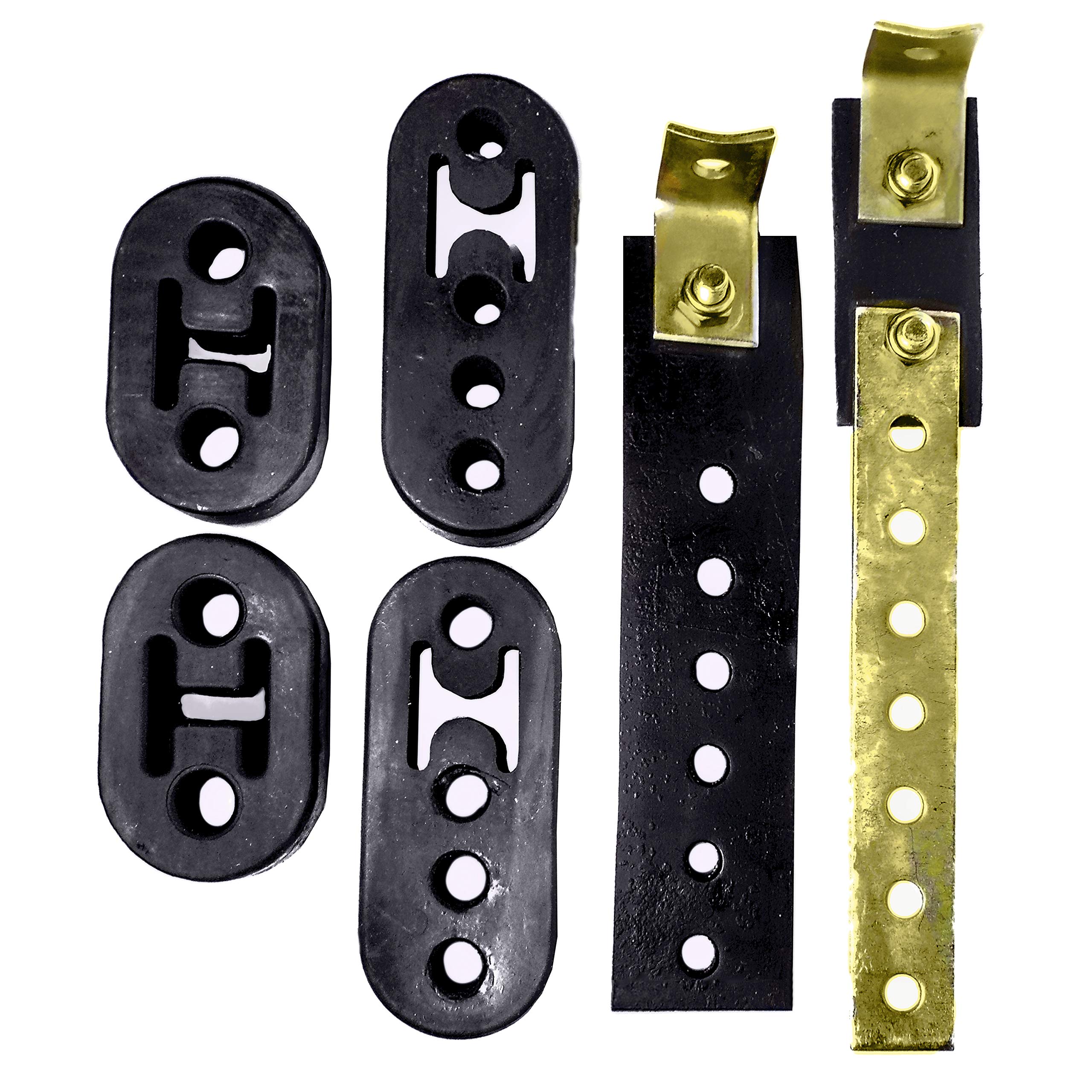 BITS4REASONS NEW MODEL HEAVY DUTY UNIVERSAL EXHAUST MOUNT KIT - 6 PIECE