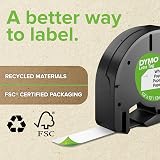 Dymo LetraTag Plastic Labels 12 mm x 4 m Black on Yellow Multipurpose view 2