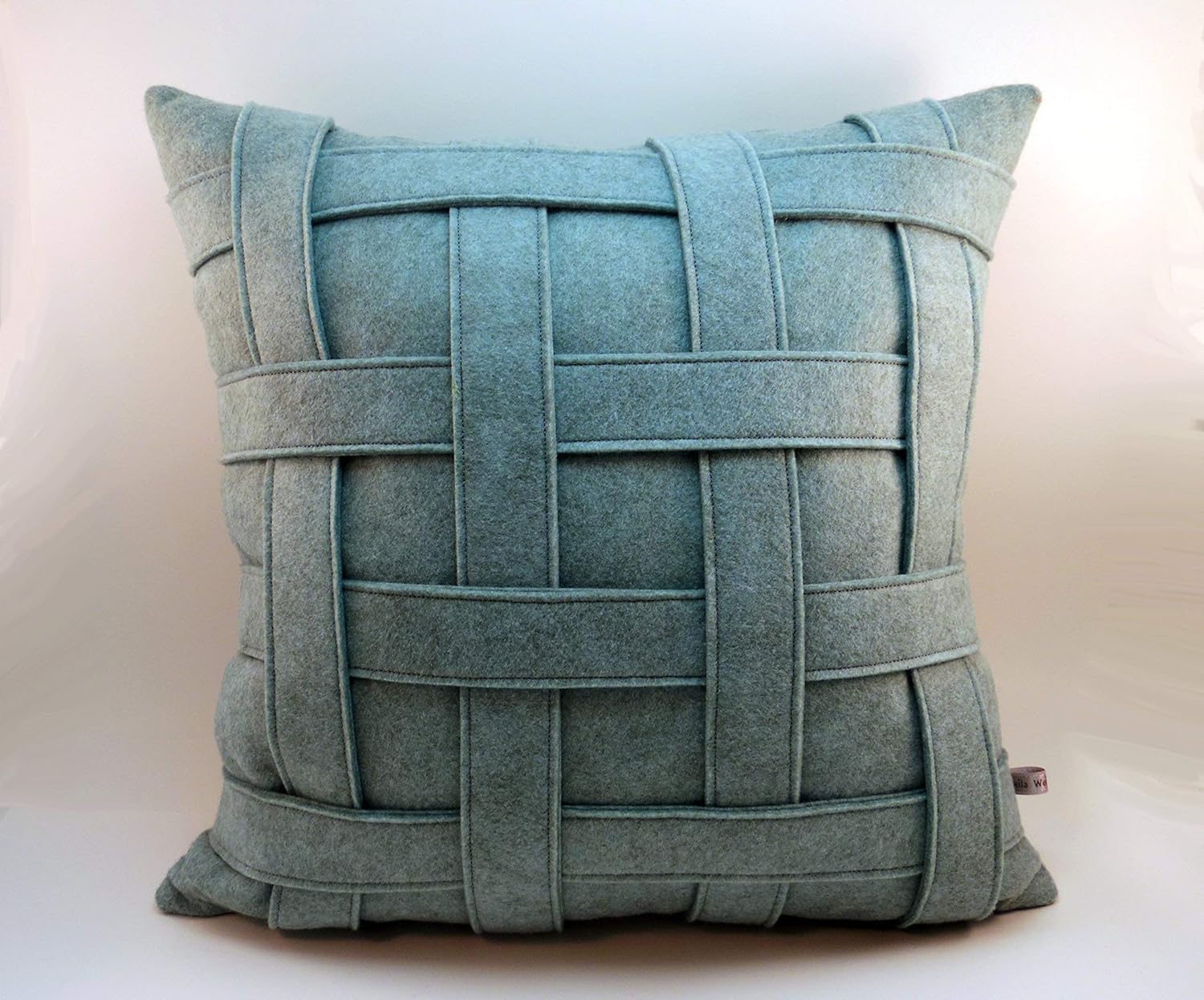 Amazon Com Light Blue Throw Pillow Wool Felt Pillow Textural