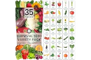 35 Vegetable Seed Packets | Survival Variety Pack | 2025 Season | Individually Packed Vegetables, Herbs and Fruits | Emergency Seed Vault for Doomsday Prepping | by Family Sown