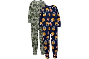 Simple Joys by Carter's Unisex-Child Holiday Loose-fit Flame Resistant Fleece Footed PajamasPajama Set