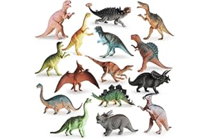 BOLEY Monster (15-Pack) Large 7" Toy Dinosaurs Set - Enormous Variety of Authentic Type Plastic Dinosaurs - Great as Dinosaur Party Supplies, Birthday Party Favors, and More
