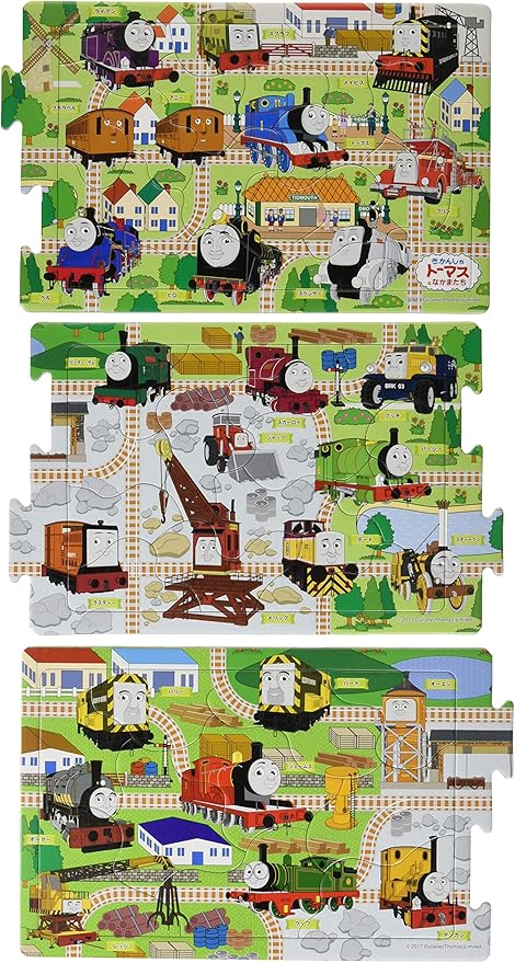 Amazon 10 15 ピース 子供向けパズル きかんしゃトーマス せんろをつなげて 2 ステップパノラマパズル おもちゃ おもちゃ