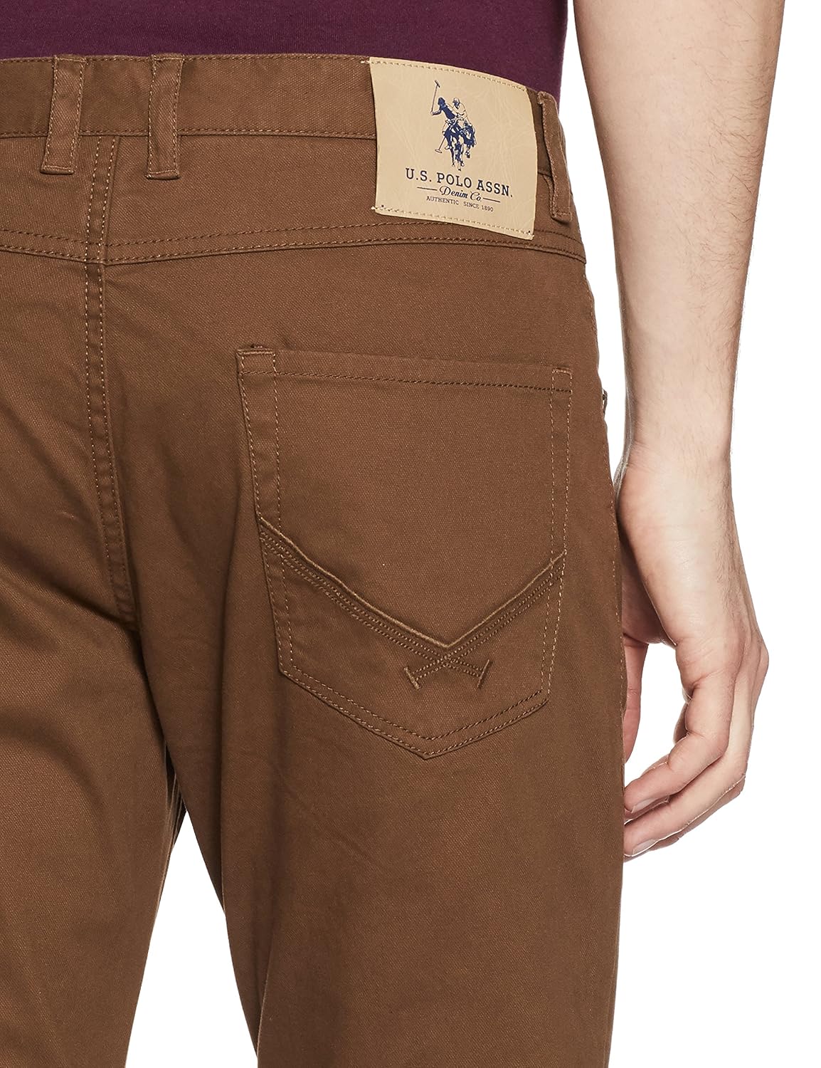 us polo association men's straight fit casual trousers