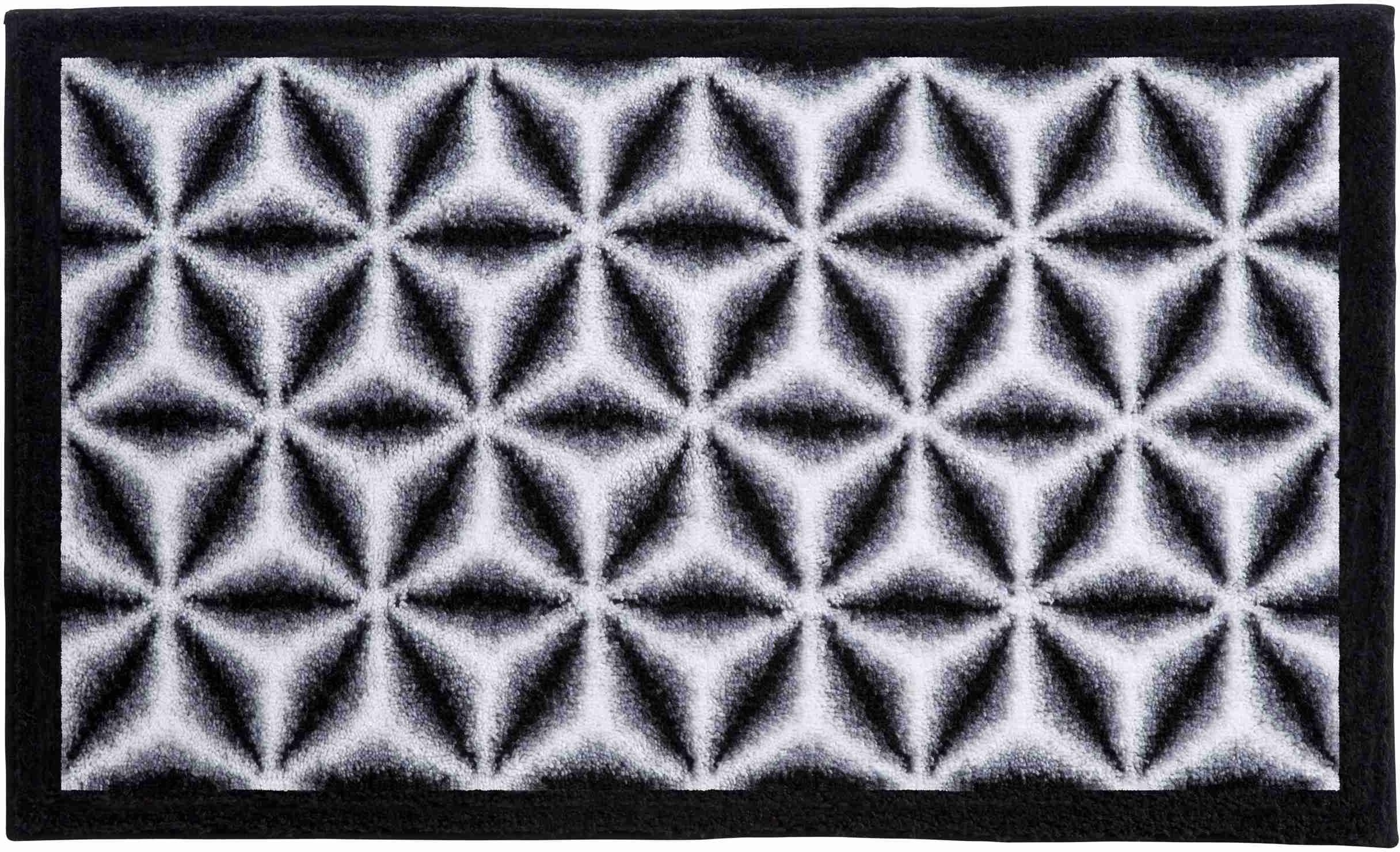 Grund KARIM RASHID luxury design bath mat, ultra soft, non-slip, 5 years warranty, washable rug, 100% Polyacryl, ÖKO-TEX certified, KARIM 14, bath mat 60 x 100 cm, grey — image 1