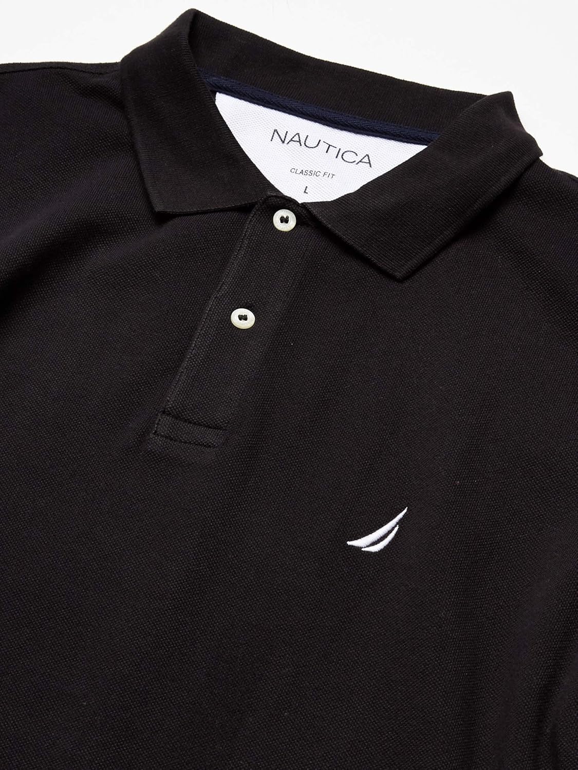 Nautica Men's Short Sleeve Solid Cotton Pique Polo Shirt at  Men’s Clothing store