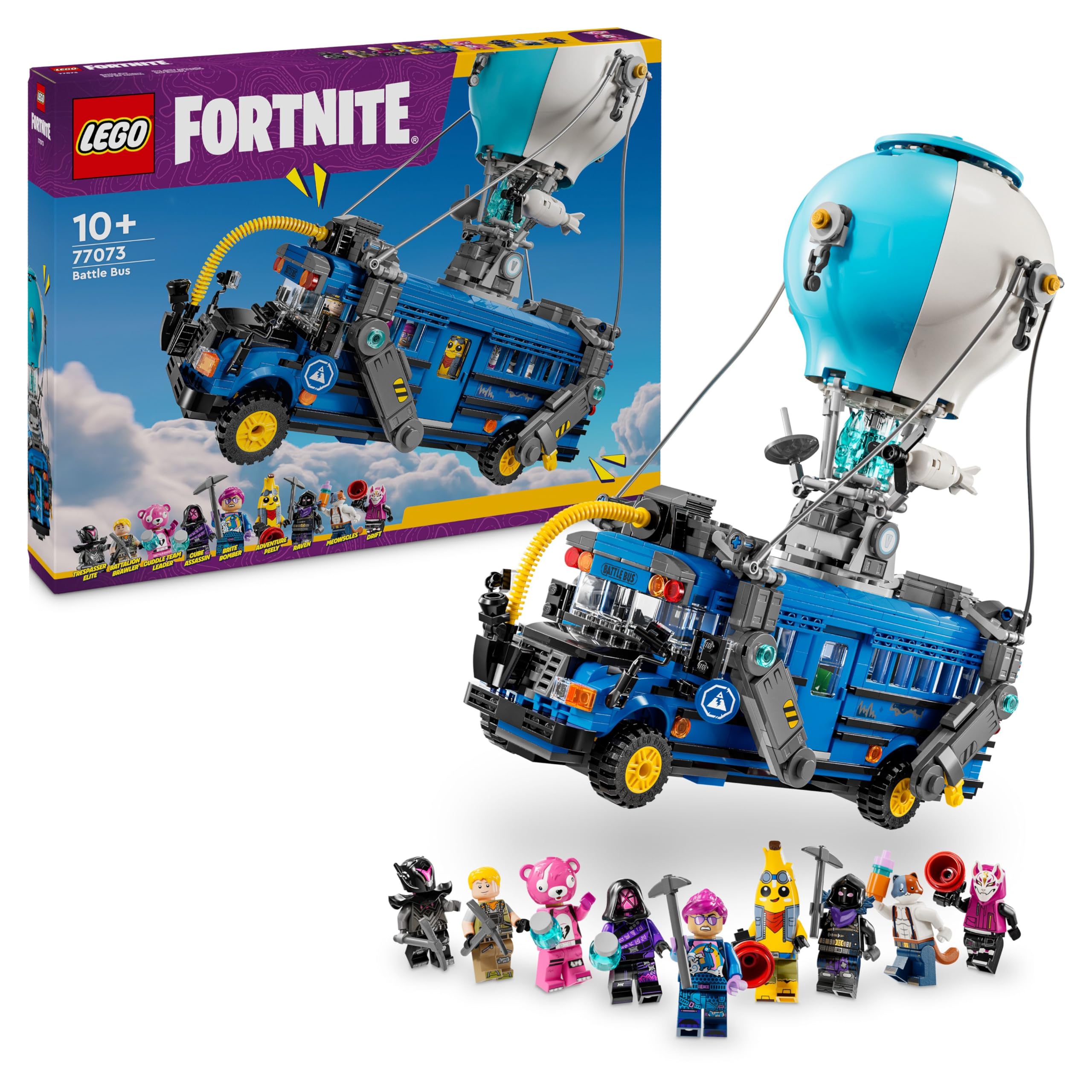 LEGO Fortnite Battle Bus - Toy Vehicle from the Video Game with 9 Mini Figures and Accessories - Christmas Gift for Gamers, Boys and Girls from 10 Years - 77073
