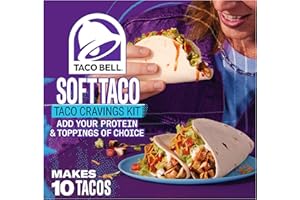 Taco Bell Soft Taco Cravings Kit with 10 Soft Tortillas, Taco Bell Mild Sauce & Seasoning, 14.8 oz Box