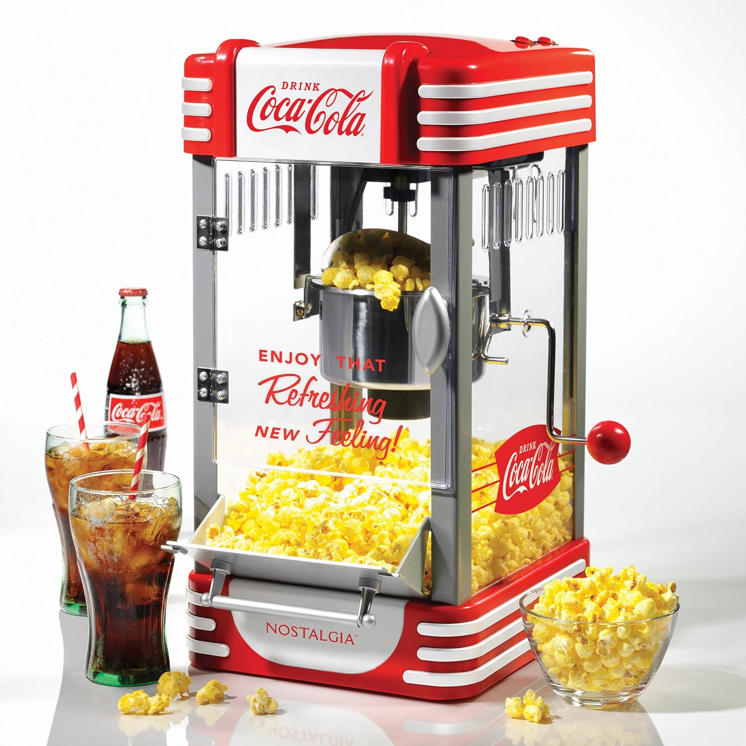 Nostalgia RKP630COKE Coca-Cola 2.5-Ounce Kettle Popcorn Maker
