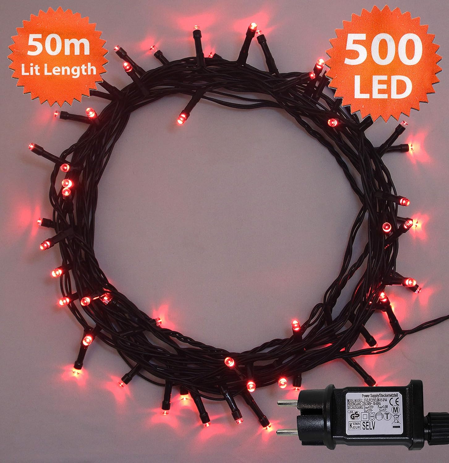 Lichterkette Weihnachtsbeleuchtung außen 500 LED Rot innen lichterkette 