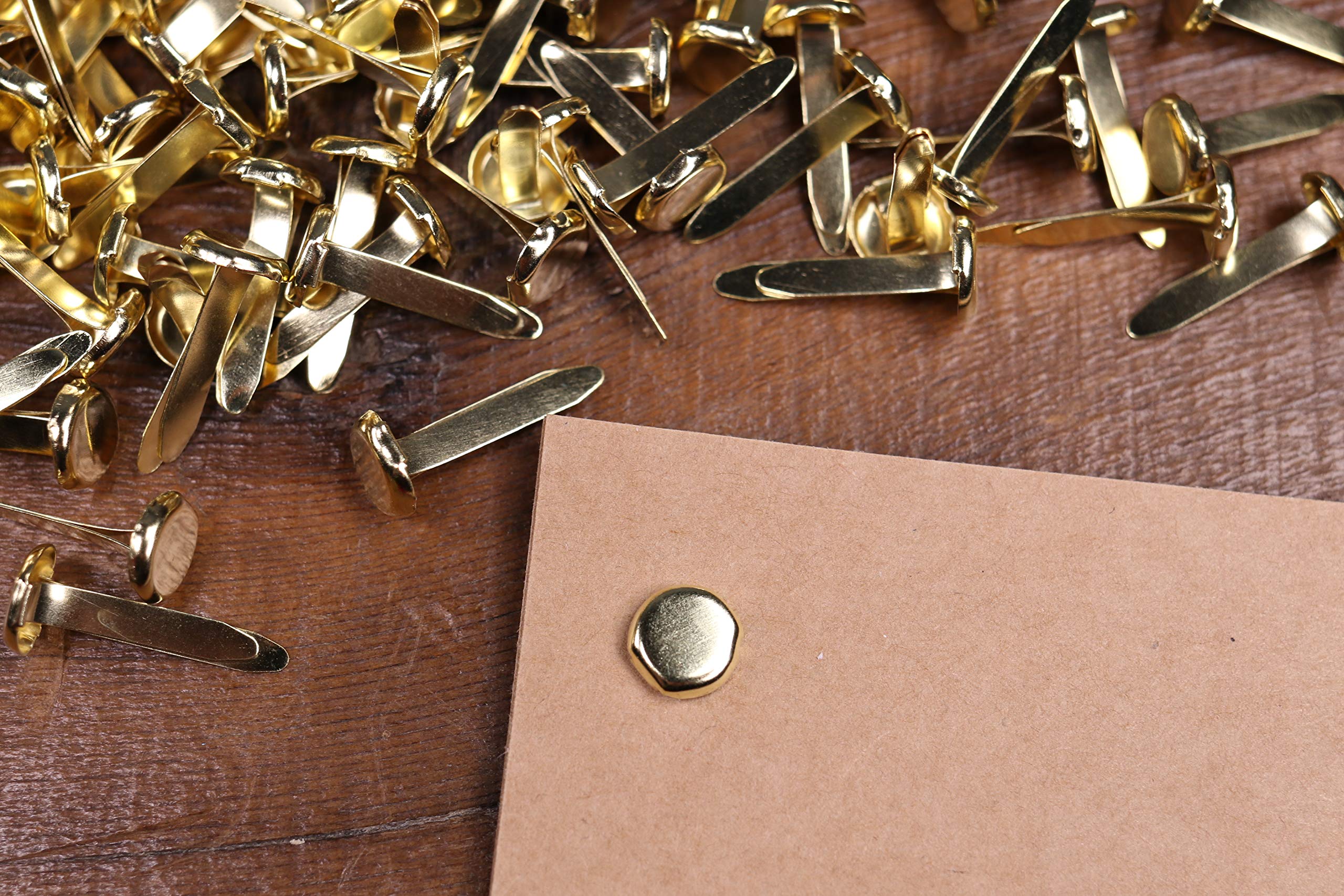 redchocol8® 100 x Gold Paper Fasteners Split Pins Binding Office Craft 19mm