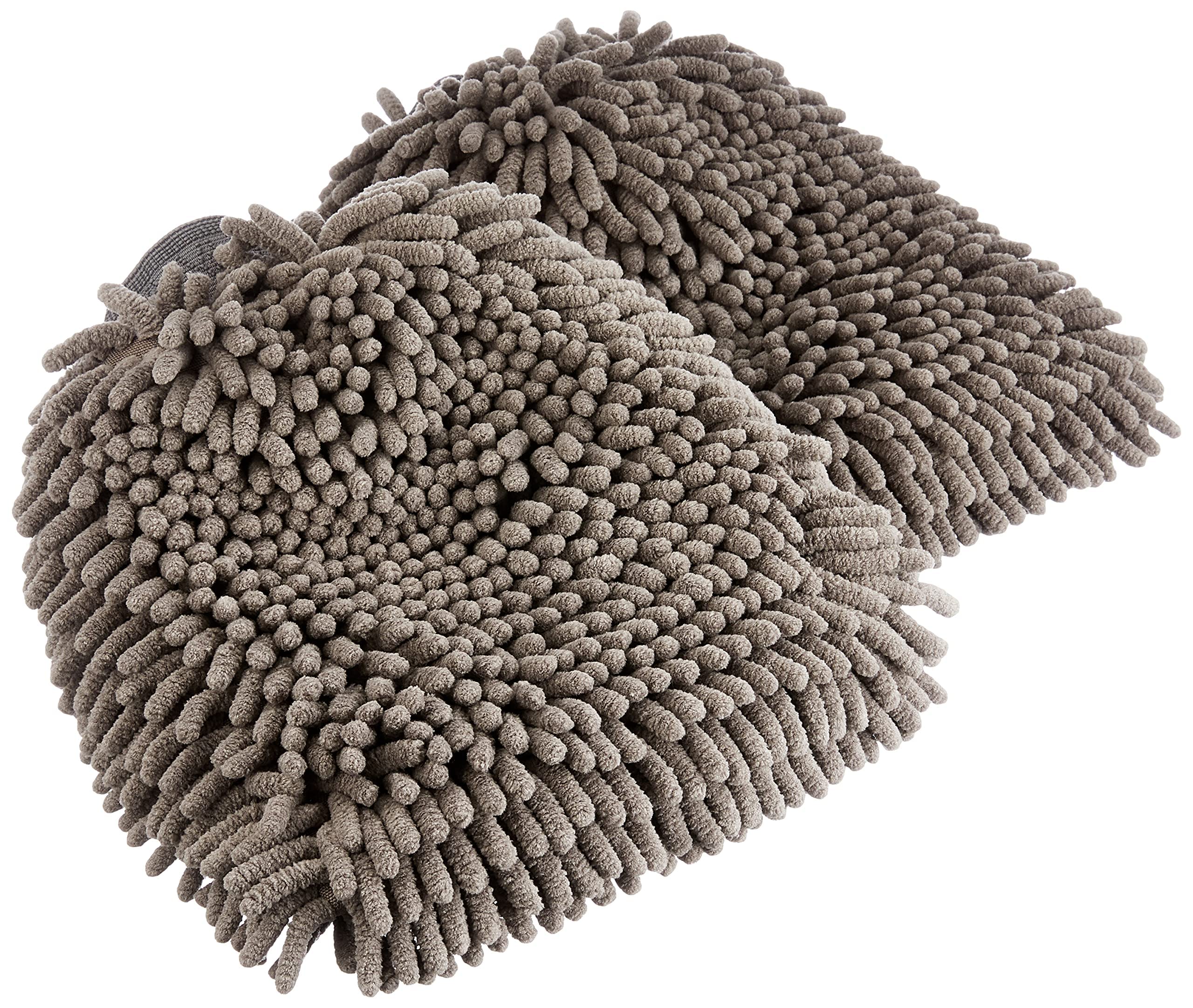 Photo 1 of Amazon Basics Absorbent Microfiber Car Wash Drying Mitts, 2 Pack, Gray, 10.44" L x 9.06" W