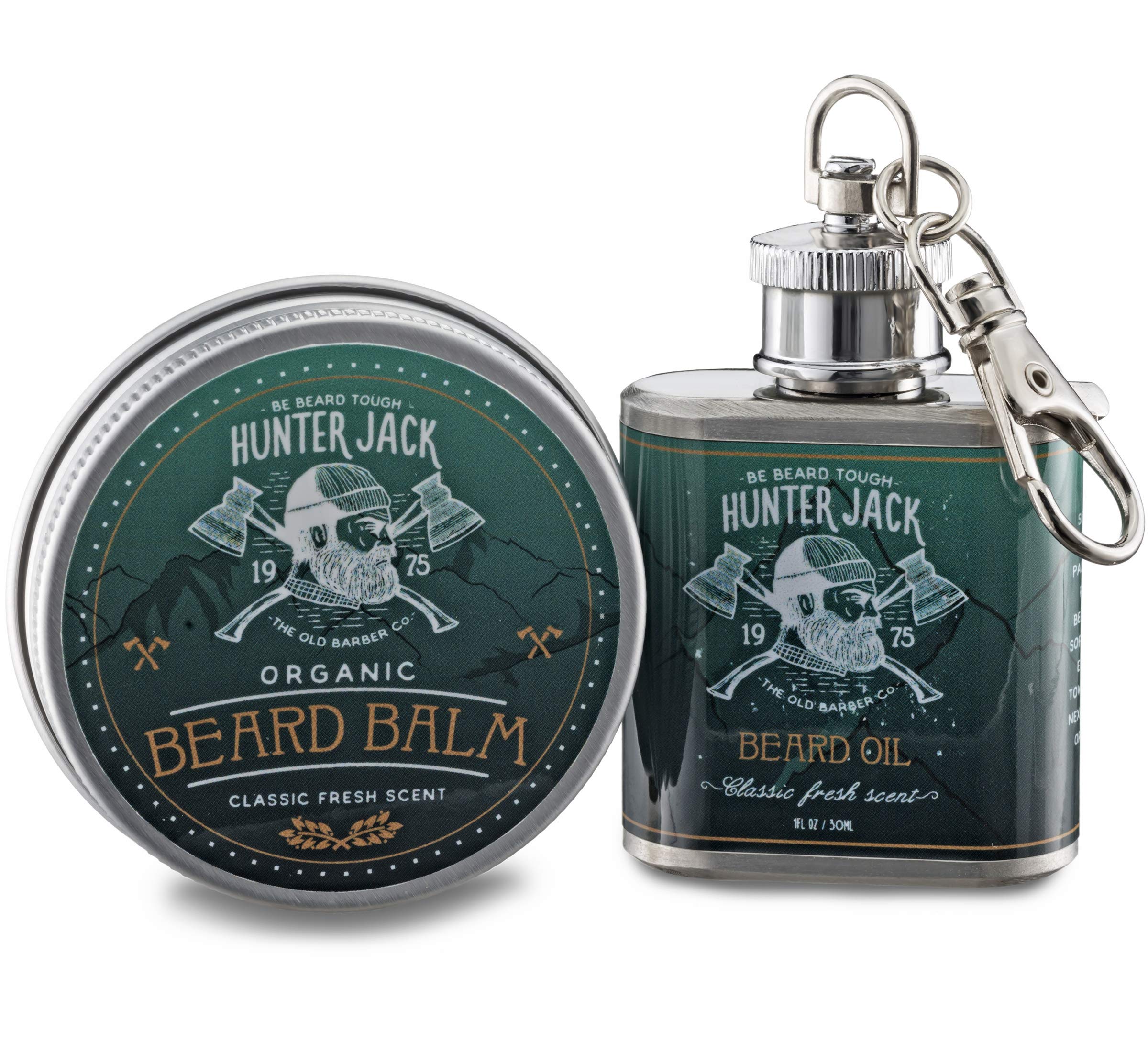 Beard Oil and Balm Deluxe Kit for Men - 100% Natural Beard Balm