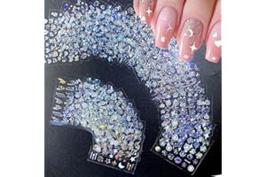 NAMREC 30 Sheets Aurora Nail Art Stickers Decals 3D Self Adhesive Flower Nail Stickers Aurora Moon Star Nail Decals for Nail Art Leaf Heart Nail Design for DIY Acrylic Nails Decoration Accessories for Women