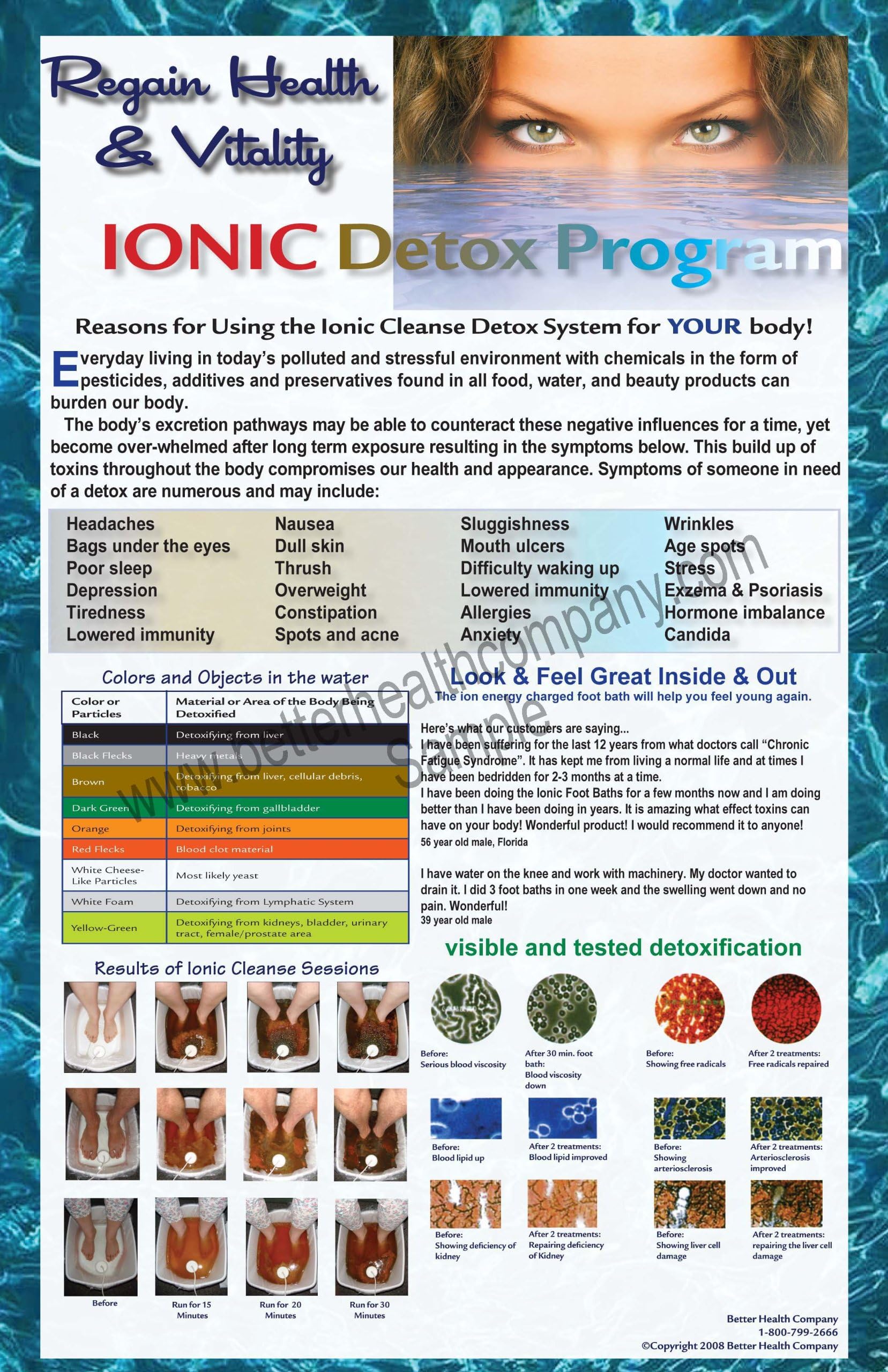 2 Ion Detox Ionic Foot Bath Spa Chi Cleanse Promotional Posters