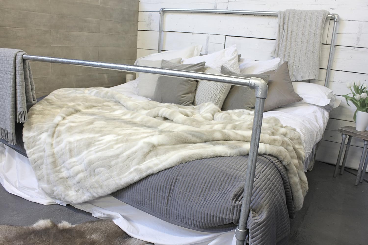 Amazon Com Harveer Galvanised Steel Pipe Super Kingsize Bed