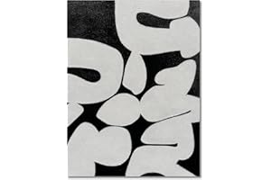 NANKAI Art Hand-painted black and white wall abstract oil painting 40x28 Inch contemporary minimalist art modern oil painting art used for family living room bedroom wall decoration