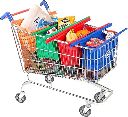 Trolley Bags 4 Sacs à Courses/Commissions avec Po...