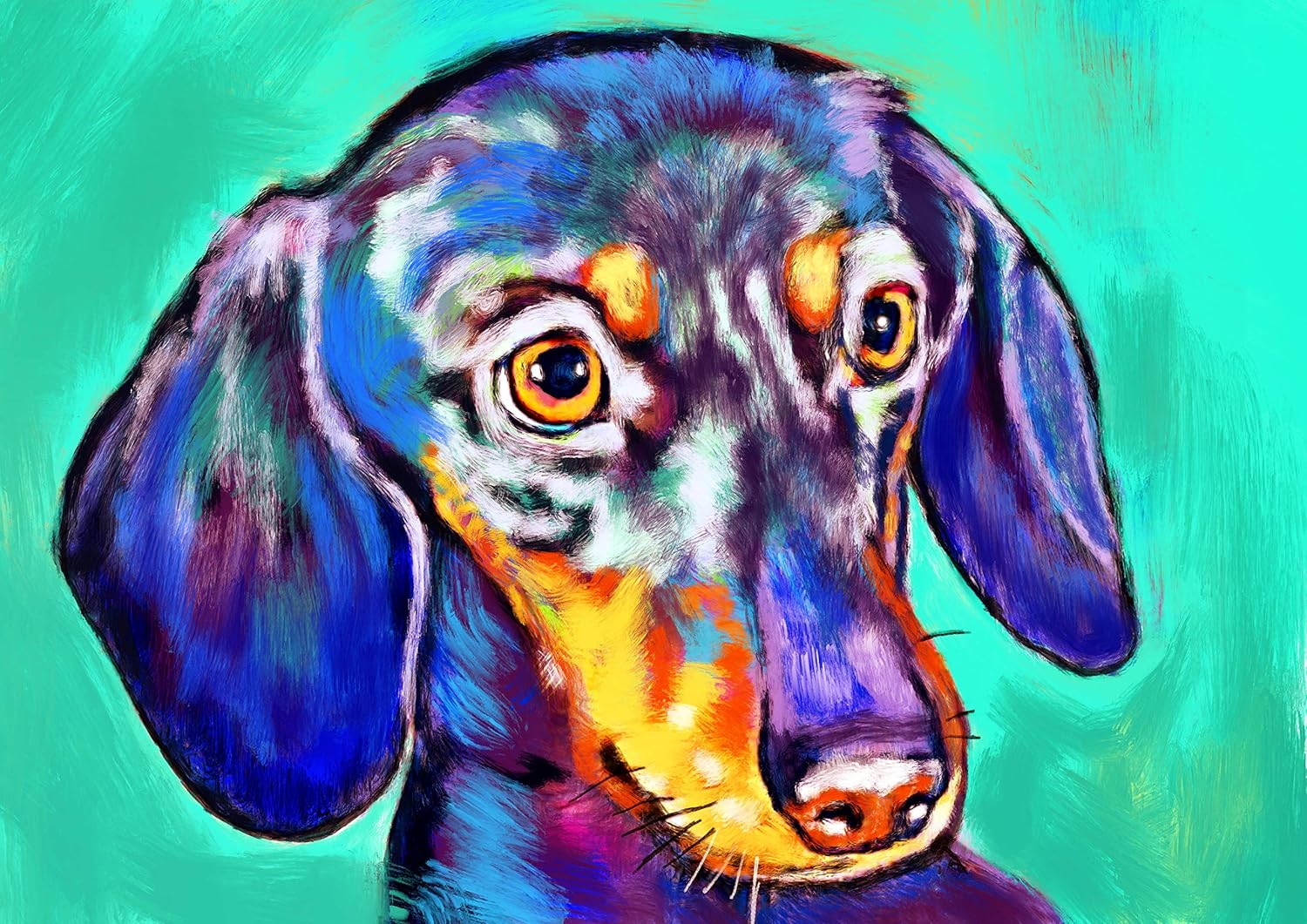 wiener dog paintings