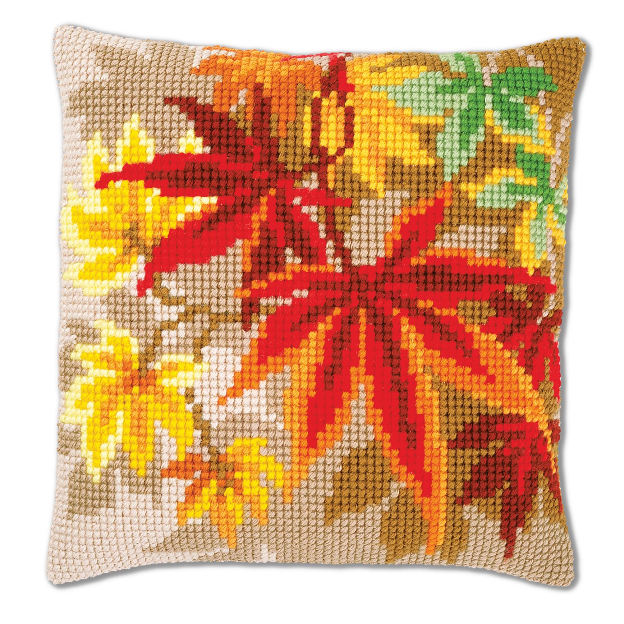 Cross Stitch Cushion Kit: Autumn Leaves
