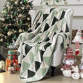 Tudomro Christmas Tree Knit Throw Blanket 50x 60 Inch Reversible Soft Cozy Knitted Blanket Warm Lightweight Decorative Gifts for Home Couch Sofa Bed Travel Holiday Christmas Decor and Gift