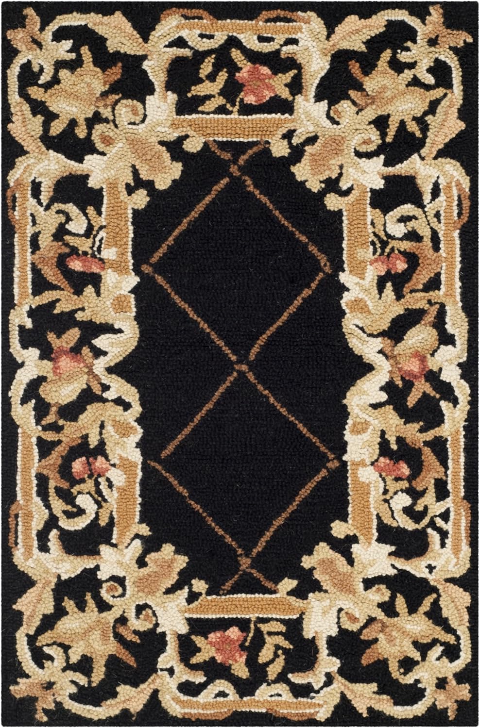 safavieh roston area rugs on Amazon Com Safavieh Chelsea Collection Hk333b Hand Hooked French Country Wool Accent Rug 1 8 X 2 6 Black Furniture Decor