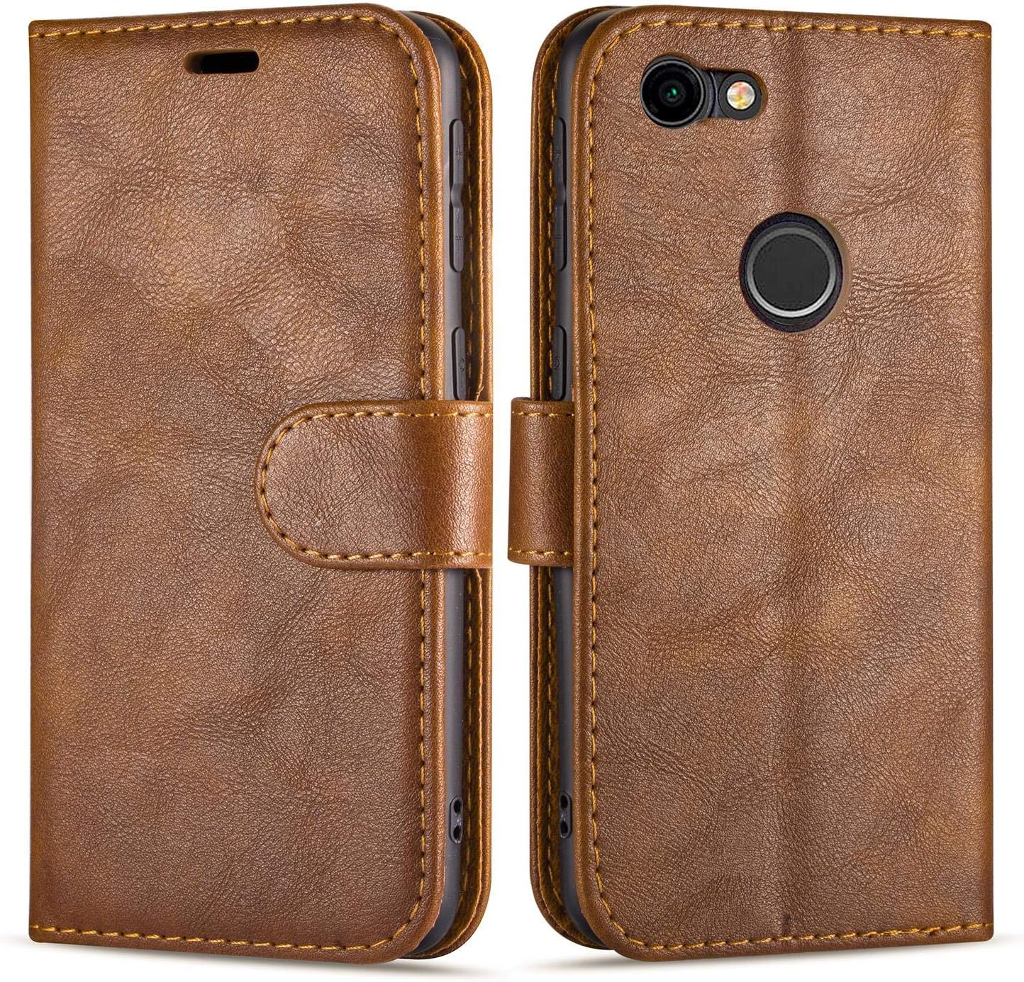 Case Collection Premium Leather Folio Cover for Google Pixel 3a Case (5.6") Magnetic Closure Full Protection Book Design Wallet Flip with [Card Slots] & [Kickstand] for Google Pixel 3a Phone Case