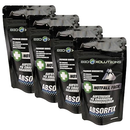 Absorfix Notfallpack fürs Auto | Geruchsentferner und natürliches Bindemittel für alle Flüssigkeiten | Absorbiert Erbrochenes