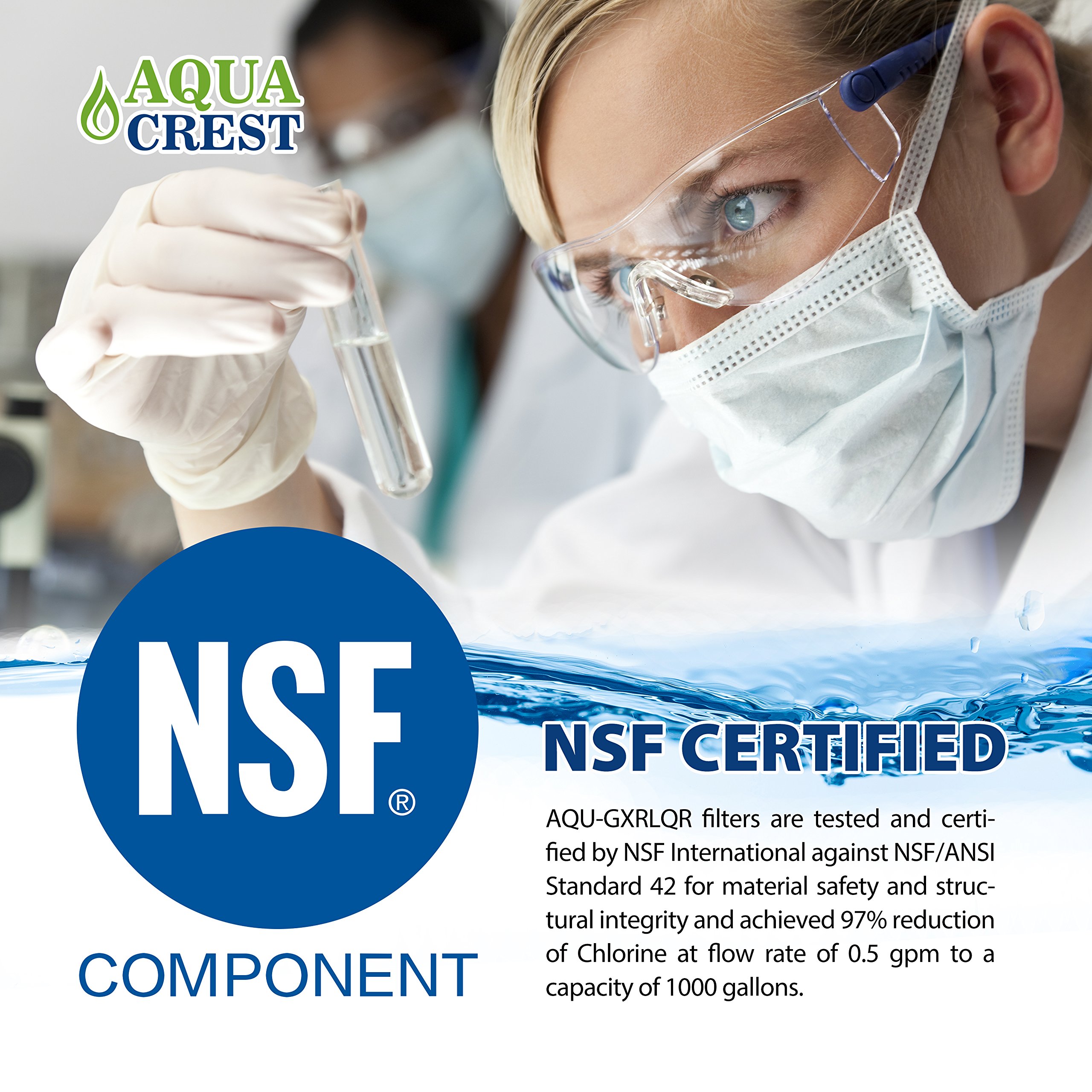 AQUACREST GXRLQR Inline Water Filter, Compatible with GE SmartWater