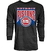 Blue 84 NBA Unisex-Adult NBA Officially Licensed Tri-Blend Long Sleeve T-Shirt Starters Black