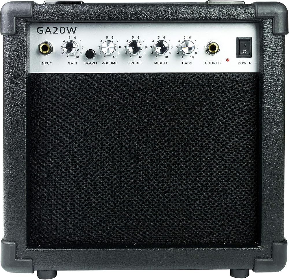 RockJam GA-20W 20 Watt Guitar Amplifier with Headphone Output and Effects