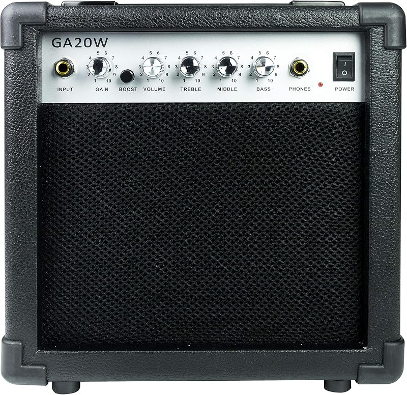 RockJam GA-20W 20 Watt Guitar Amplifier with Headphone Output and Effects