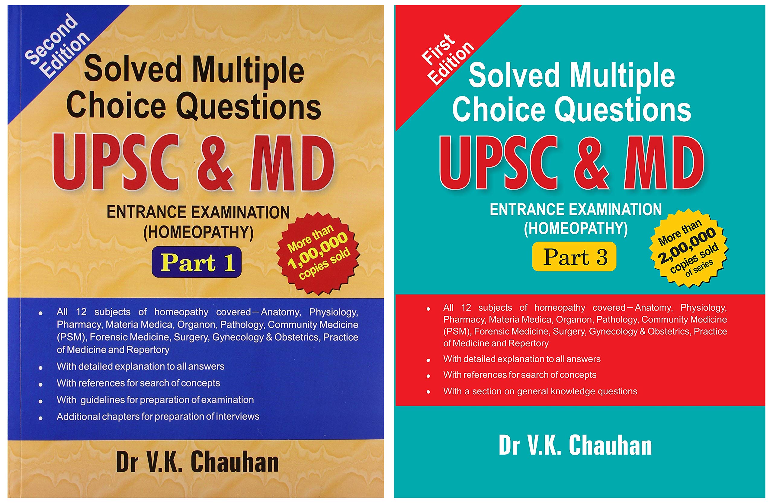 Solved Multiple Choice Questions UPSC & M.D. Entrance Examination – Part 1 & 3 (Set of 2 books) Solved Multiple Choice Questions UPSC & M.D. Entrance Examination – Part 1 & 3 (Set of 2 books)