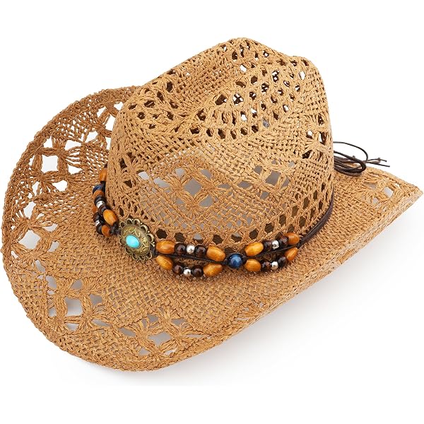 Carnavalife Natural Cowboy Cowboy Straw Hat, Unisex One Size  display picture 2