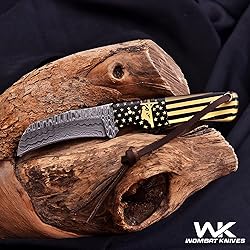 WOMBAT KNIVES Handmade Damascus Steel Lineman tools