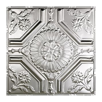 Great Lakes Tin Rochester Clear Nail Up Ceiling Tiles Package Of Five 2ft X 2ft Panels Choose From 11 Styles Perfect For Diy And Home Renovation