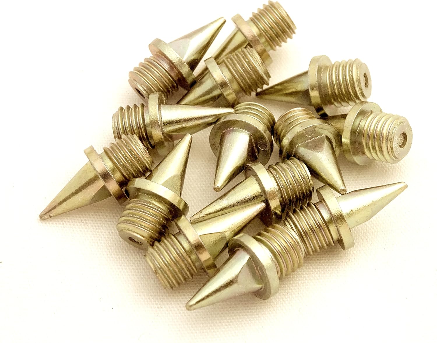 metallic gold track spikes