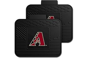 FANMATS 12325 MLB Arizona Diamondbacks Back Row Utility Car Mats - 2 Piece Set, 14in. x 17in., All Weather Protection, Universal Fit, Deep Resevoir Design, Molded Team Logo