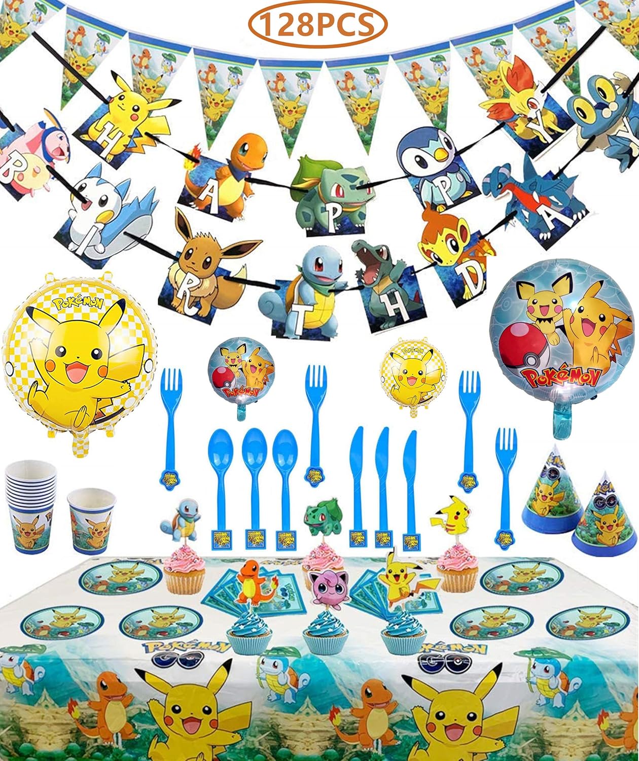 Funnyshow Decoration De Fete D Anniversaire Pour Enfants Pokemon Pokemon Kit De Fete D Anniversaire Pour Enfants Pour 10 Invites Amazon Fr Jeux Et Jouets