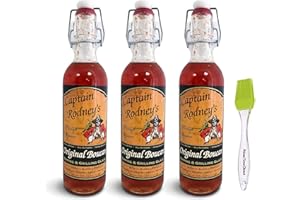 Captain Rodney's Boucan Pepper Glaze 18oz (Pack of 3) Bundle with PrimeTime Direct Silicone Basting Brush in a PTD Sealed Bag