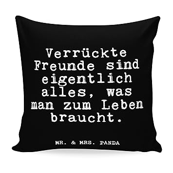 Mr Mrs Panda 40x40 Kissen Fun Talk 100 Handmade Glizer