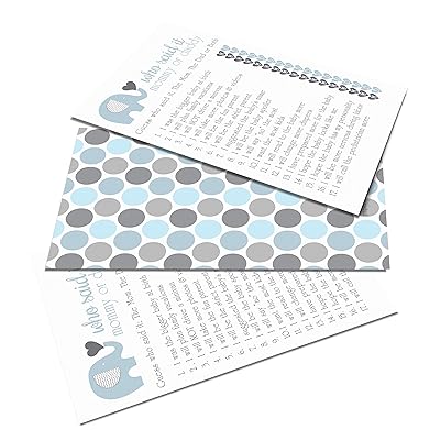 Buy Elephant Mommy Or Daddy Game Pack 25 Boys Baby Shower Games Guess Who Knows Parents Best Activity Royal Jungle Animal Party Supplies Blue And Grey Printed 5 X 7 Buy Elephant Mommy Or Daddy Game Pack 25 Boys Baby Shower Games Guess Who Knows Parents Best Activity Royal Jungle Animal Party Supplies Blue And Grey Printed 5 X 7