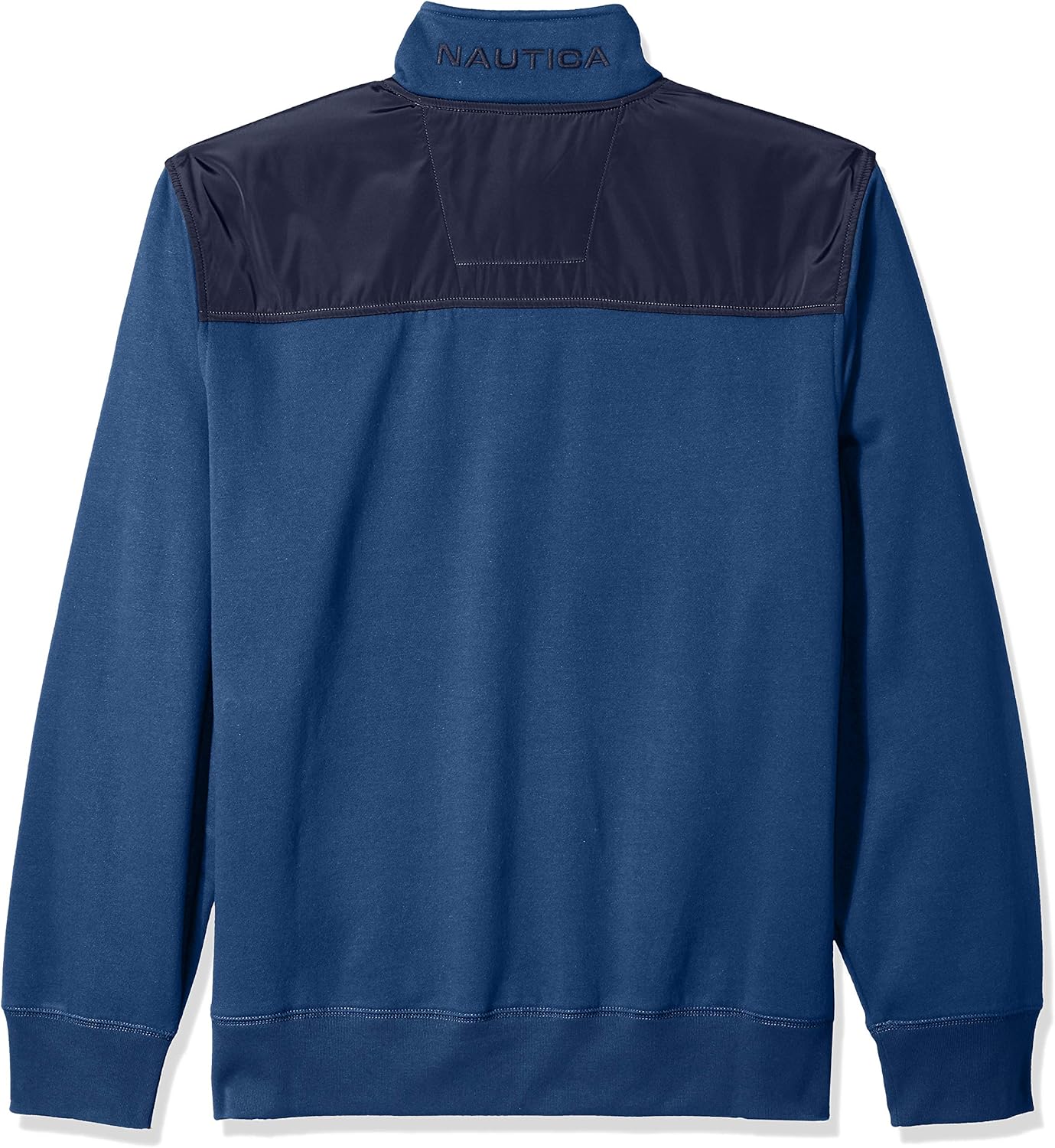 Nautica Men's 1/4 Zip Pieced Fleece Sweatshirt at  Men’s Clothing store