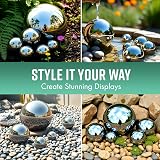 GloBrite 6 Pcs Stainless Steel Mirror Balls Garden Ornaments 50-150mm view 5