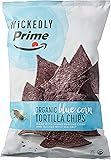 Wickedly Prime Organic Tortilla Chips, Stone-Ground Blue Corn, 13 Ounce
