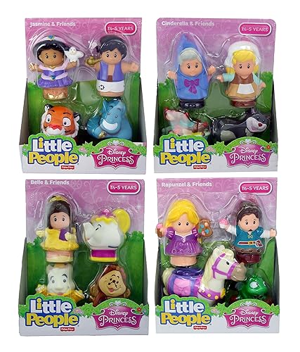 Fisher Price Little People Disney Princess Friends Figure Set of
